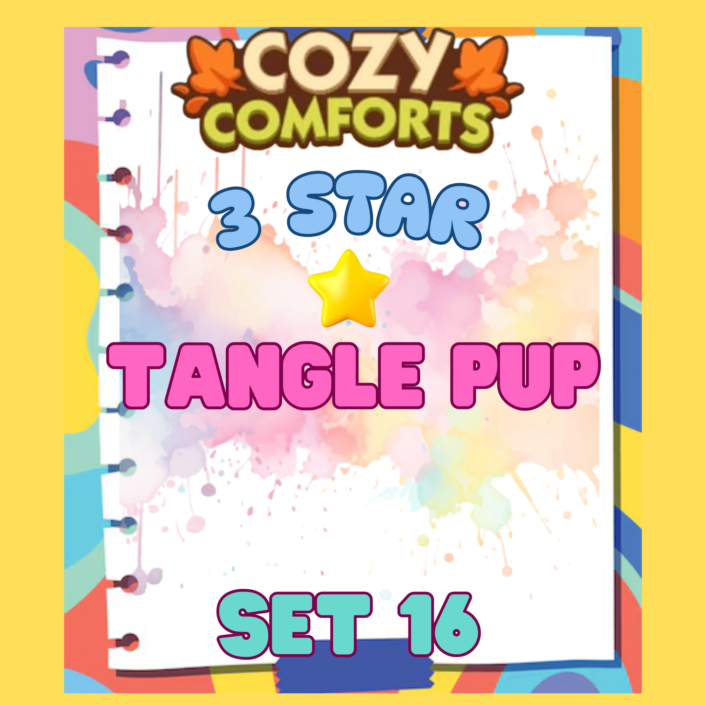 TANGLE PUP - 3🌟 Set 16 - Monopoly Go Sticker