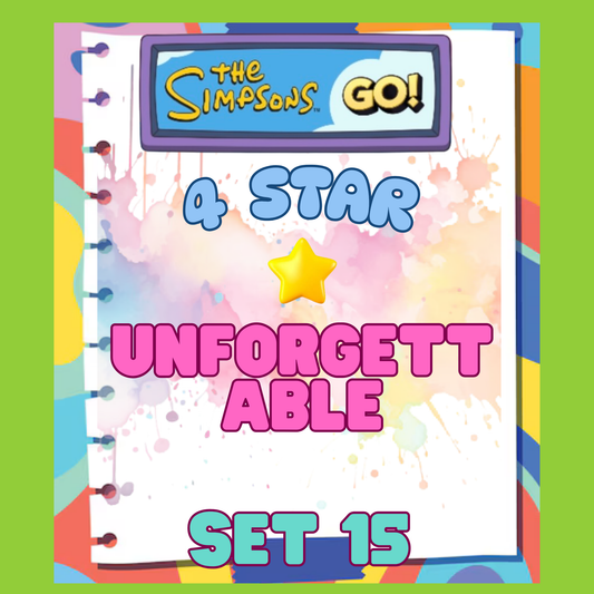 UNFORGETTABLE - 4🌟 Set 15 - Monopoly Go Sticker