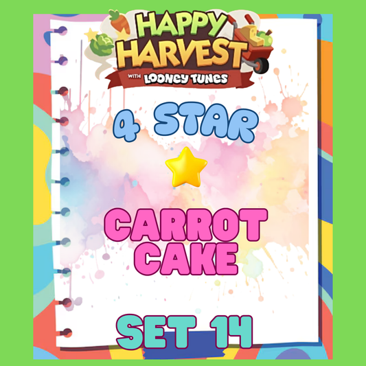 CARROT CAKE - 4🌟 Set 14 - Monopoly Go Sticker