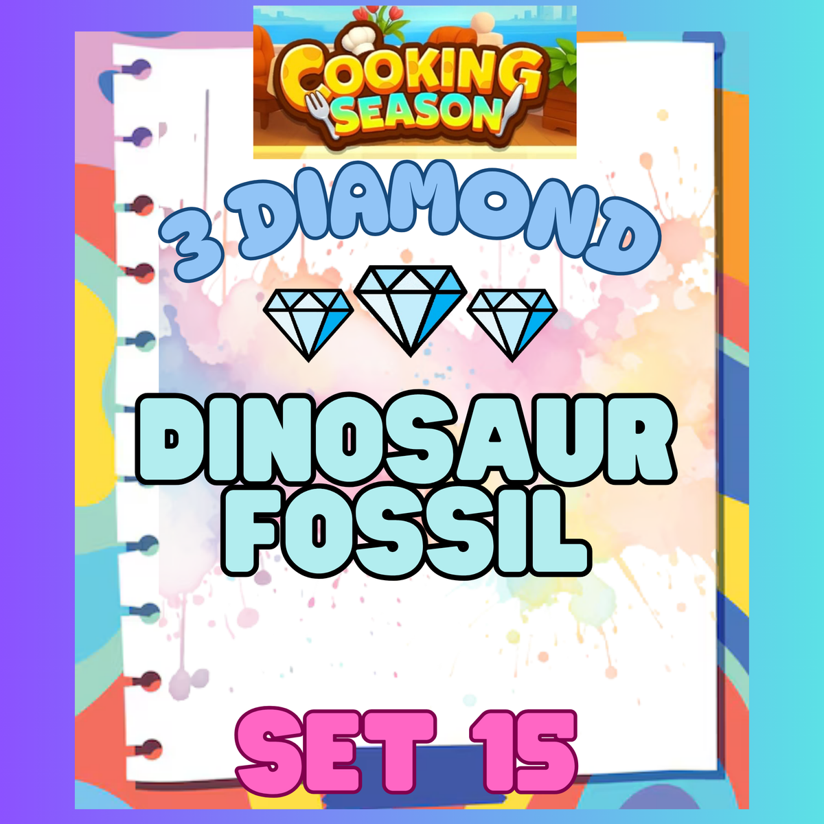DINOSAUR FOSSIL - 3⭐ Set 15 - Carnival Tycoon Sticker