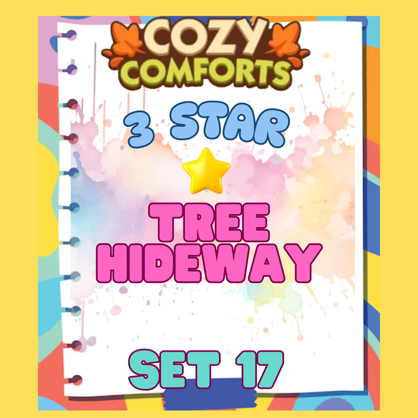 TREE HIDEWAY - 3🌟 Set 17 - Monopoly Go Sticker