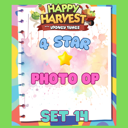 PHOTO OP - 4🌟 Set 14 - Monopoly Go Sticker