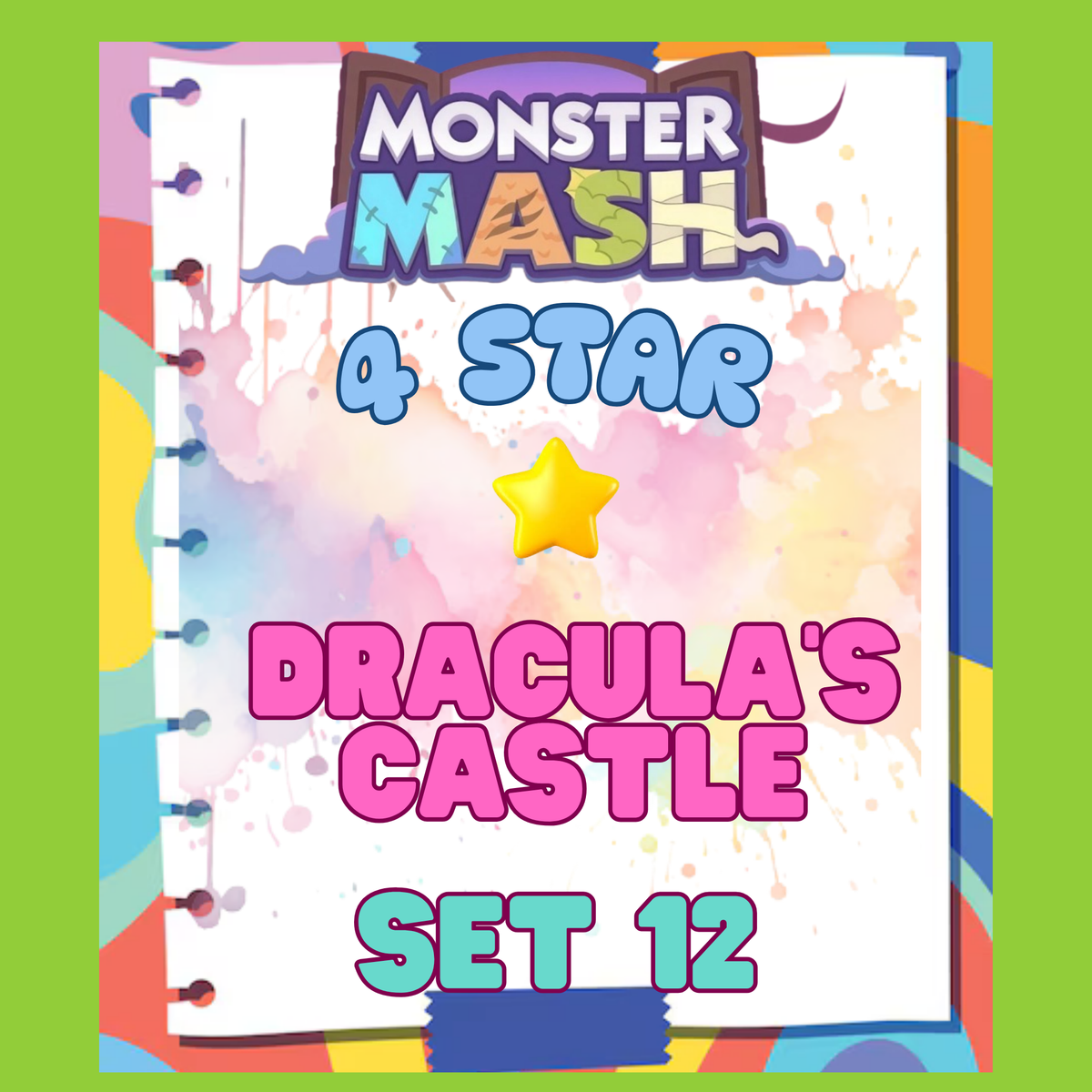 DRACULA'S CASTLE - 4🌟 Set 12 - Monopoly Go Sticker