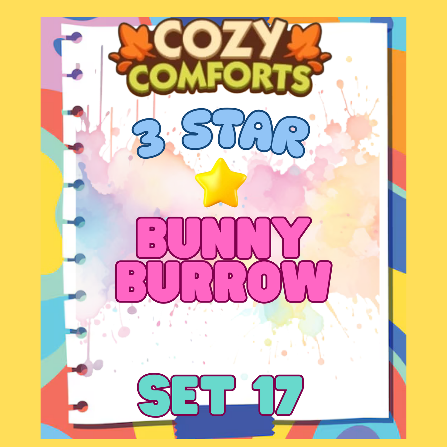BUNNY BURROW - 3🌟 Set 17 - Monopoly Go Sticker