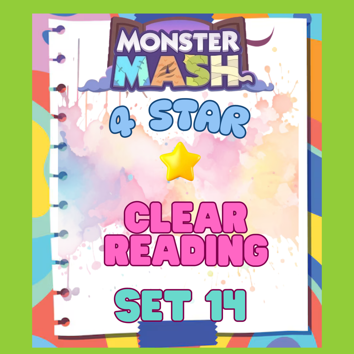 CLEAR READING - 4🌟 Set 14 - Monopoly Go Sticker