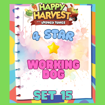 WORKING DOG - 4🌟 Set 15 - Monopoly Go Sticker