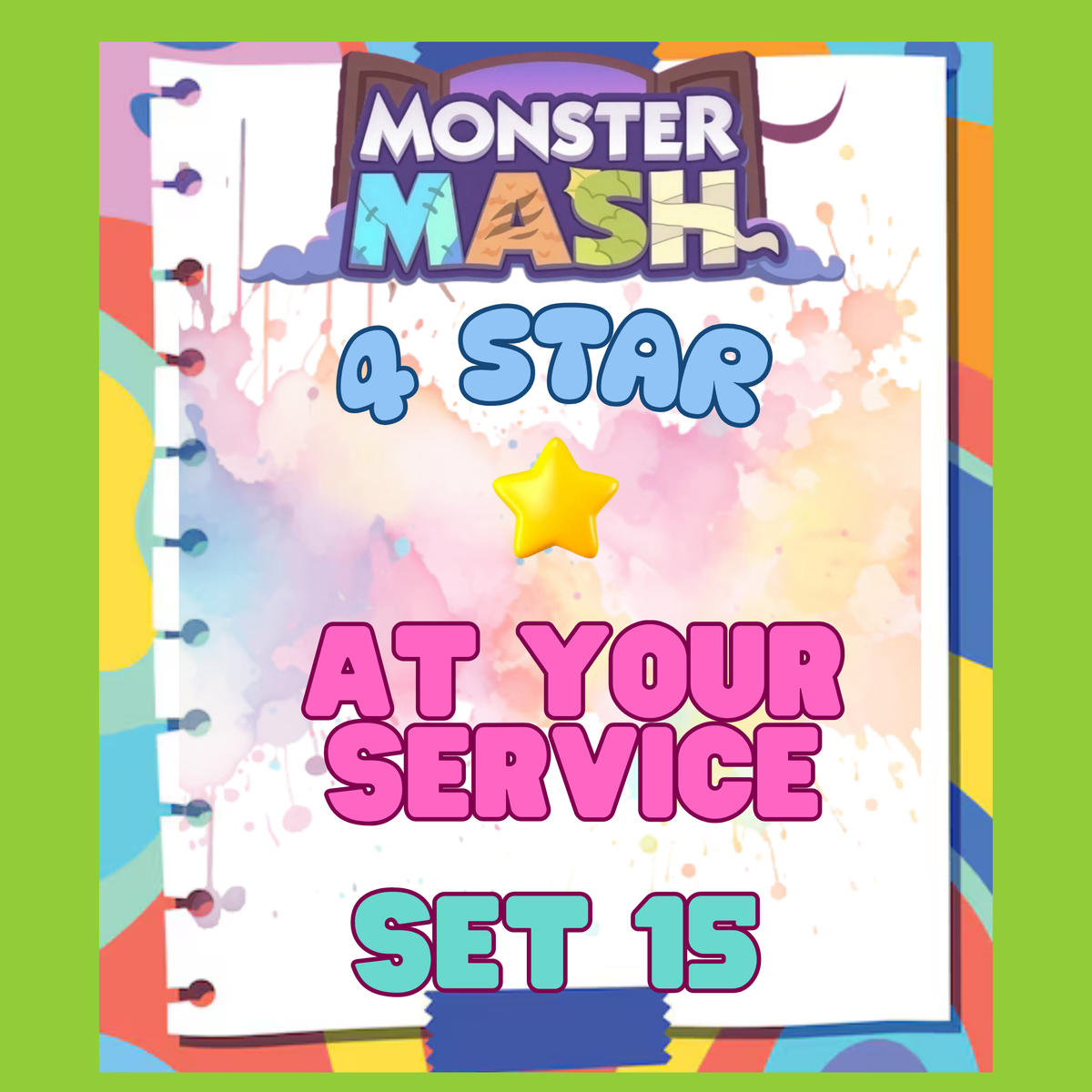 AT YOUR SERVICE - 4🌟 Set 15 - Monopoly Go Sticker