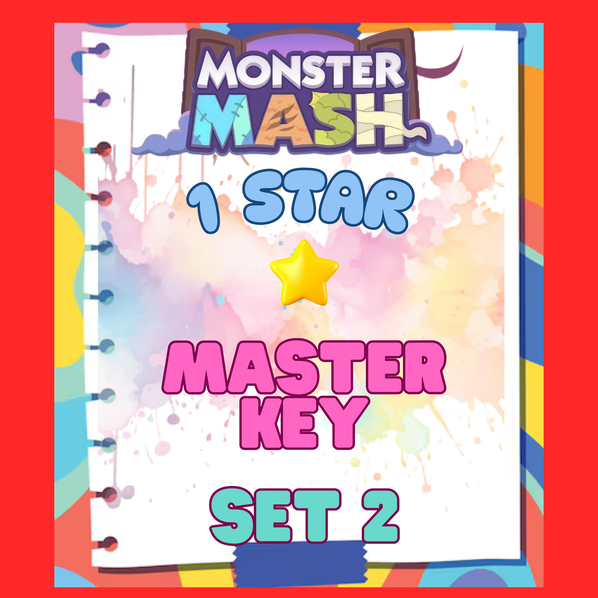 MASTER KEY - 1🌟 Set 2 - Monopoly Go Sticker