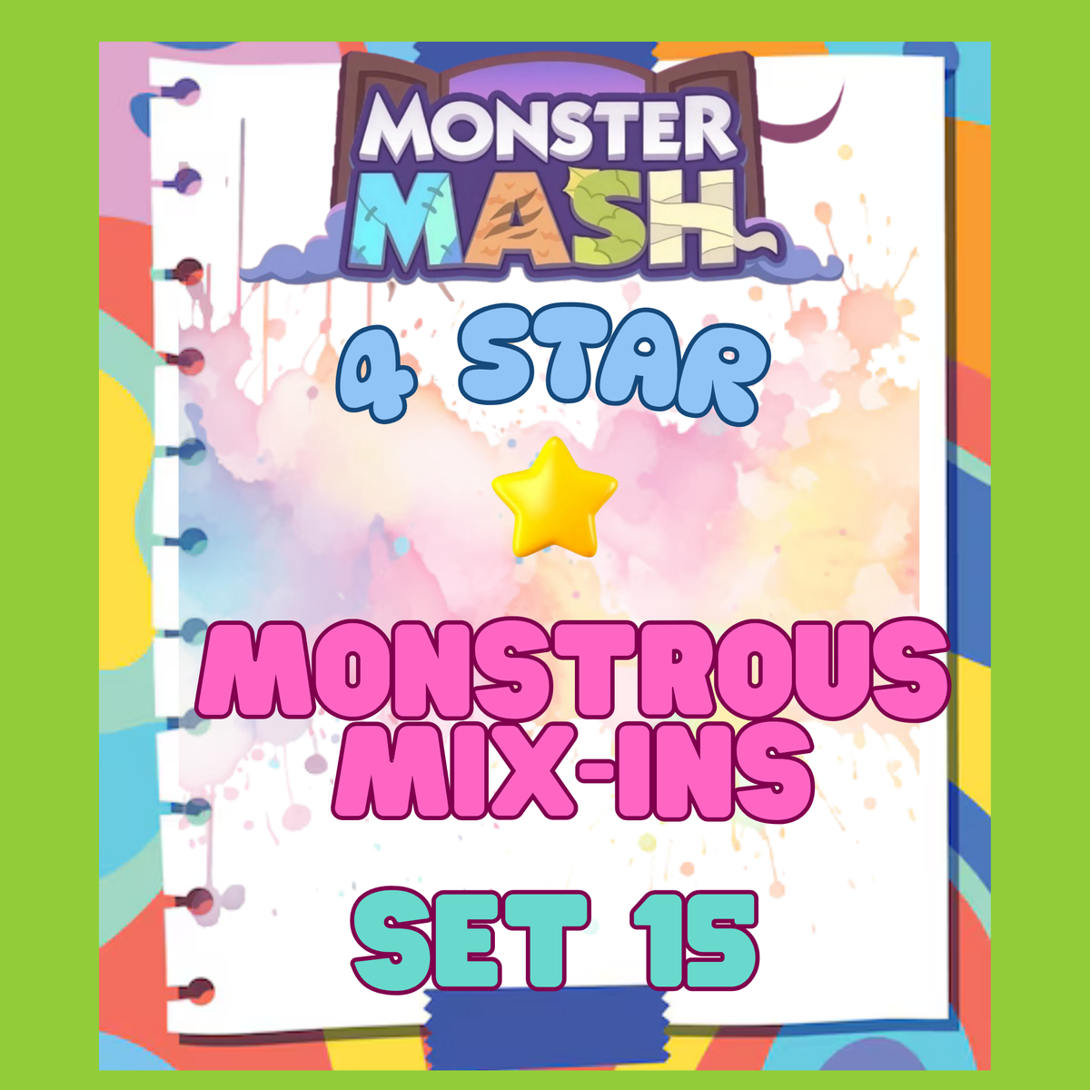 MONSTROUS MIX-INS - 4🌟 Set 15 - Monopoly Go Sticker