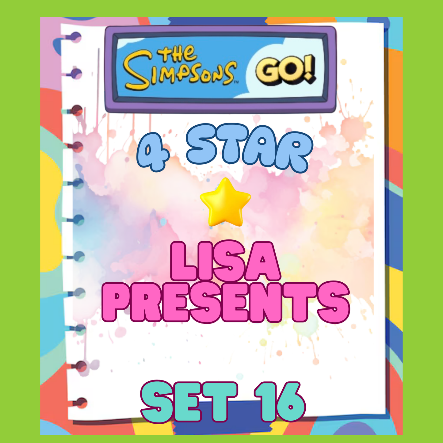 LISA PRESENTS - 4🌟 Set 16 - Monopoly Go Sticker