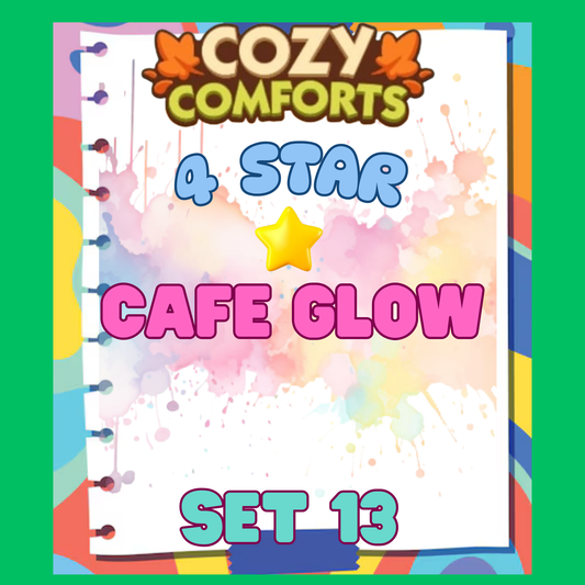 CAFE GLOW - 4🌟 Set 13 - Monopoly Go Sticker
