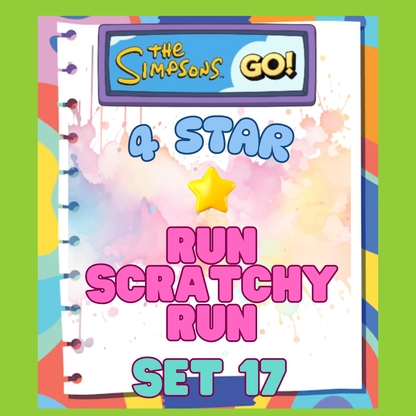 RUN SCRATCHY RUN - 4🌟 Set 17 - Monopoly Go Sticker