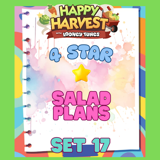 SALAD PLANS - 4🌟 Set 17 - Monopoly Go Sticker