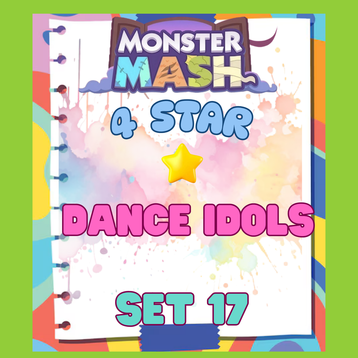 DANCE IDOLS - 4🌟 Set 17 - Monopoly Go Sticker