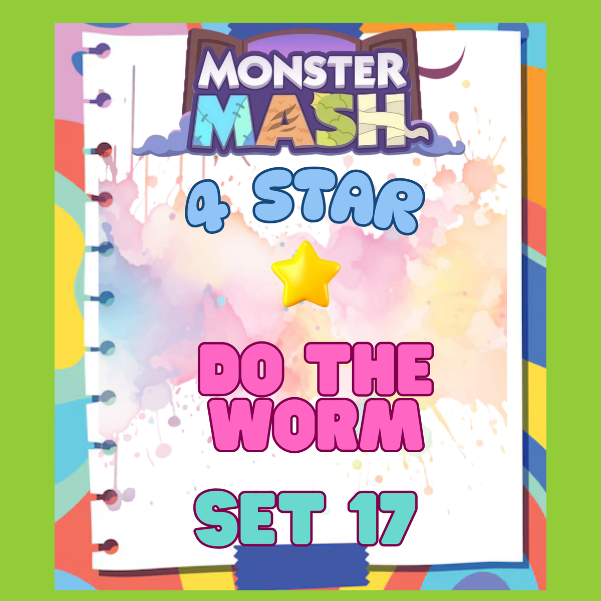 DO THE WORM - 4🌟 Set 17 - Monopoly Go Sticker