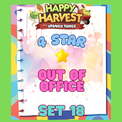OUT OF OFFICE - 4🌟 Set 18 - Monopoly Go Sticker