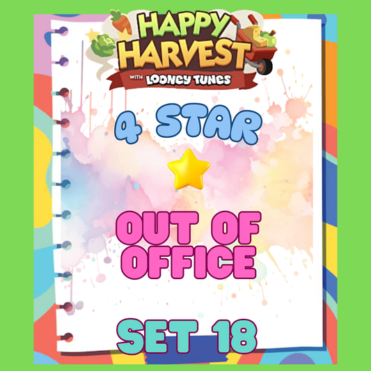 OUT OF OFFICE - 4🌟 Set 18 - Monopoly Go Sticker
