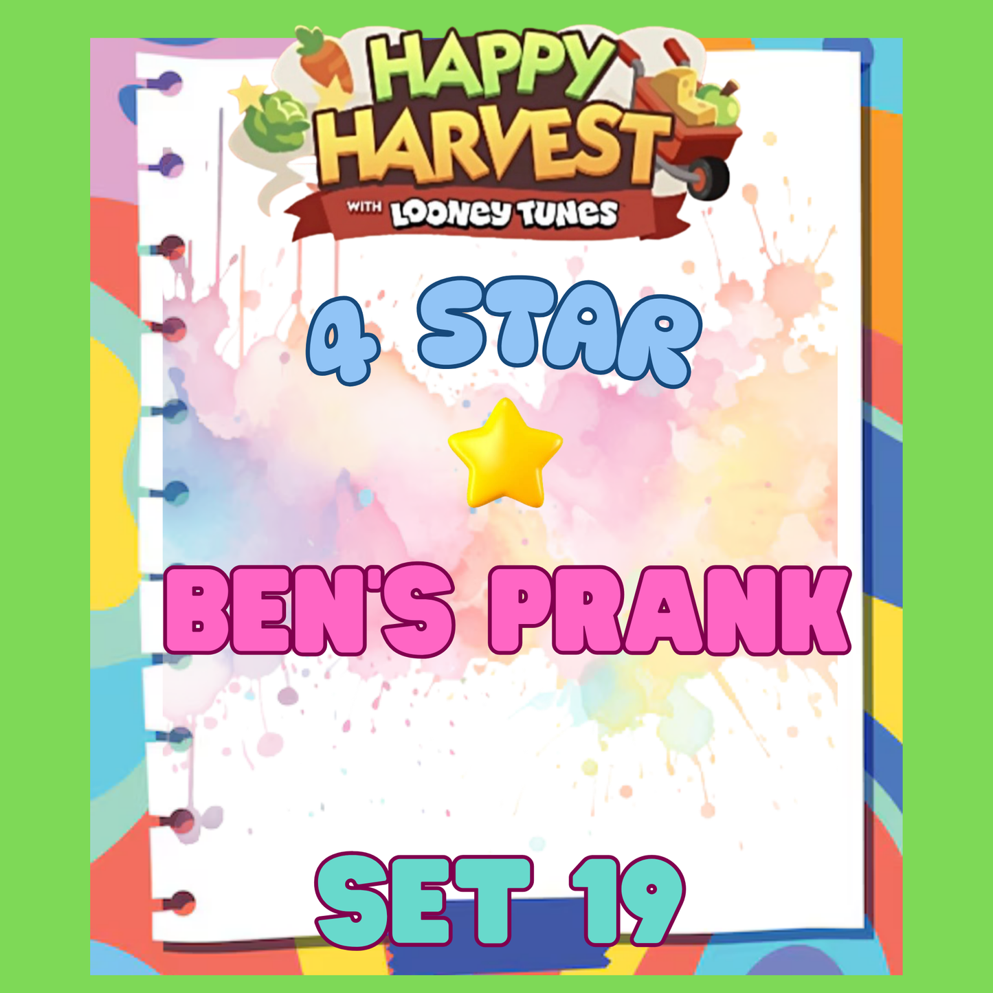 BEN'S PRANK - 4🌟 Set 19 - Monopoly Go Sticker