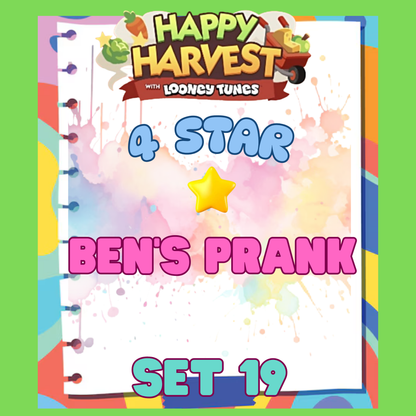 BEN'S PRANK - 4🌟 Set 19 - Monopoly Go Sticker