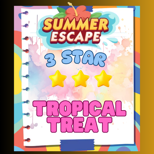 TROPICAL TREAT - 3🌟 Set 10 - Monopoly Go Sticker