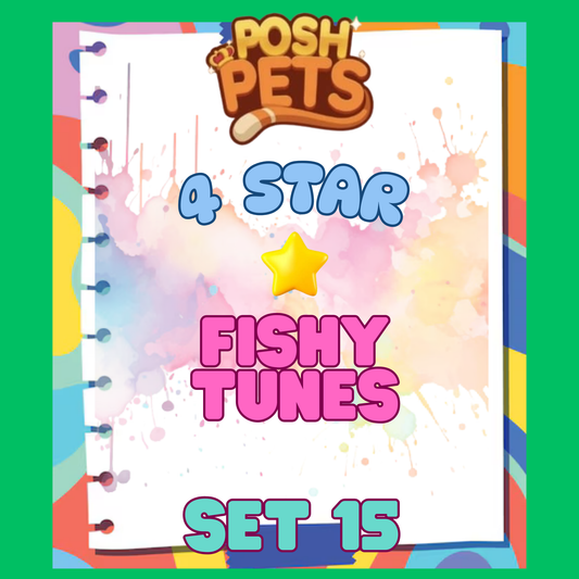 FISHY TUNES - 4🌟 Set 15 - Monopoly Go Sticker