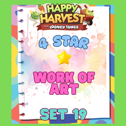 WORK OF ART - 4🌟 Set 19 - Monopoly Go Sticker