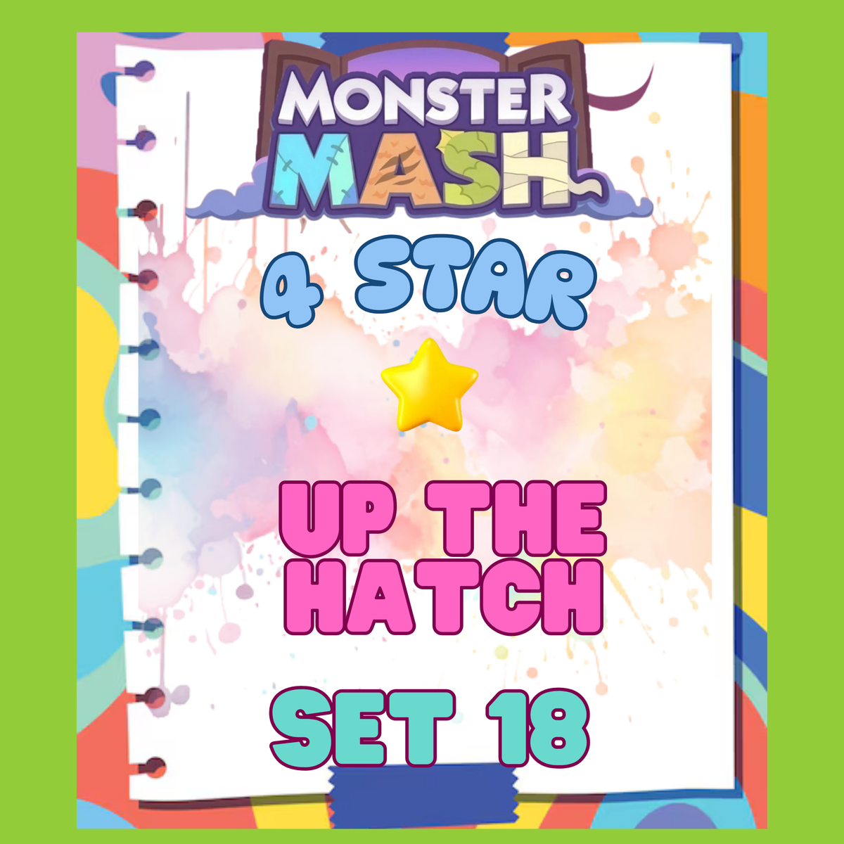 UP THE HATCH - 4🌟 Set 18 - Monopoly Go Sticker