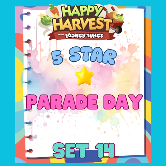PARADE DAY - 5🌟 Set 14 - Monopoly Go Sticker