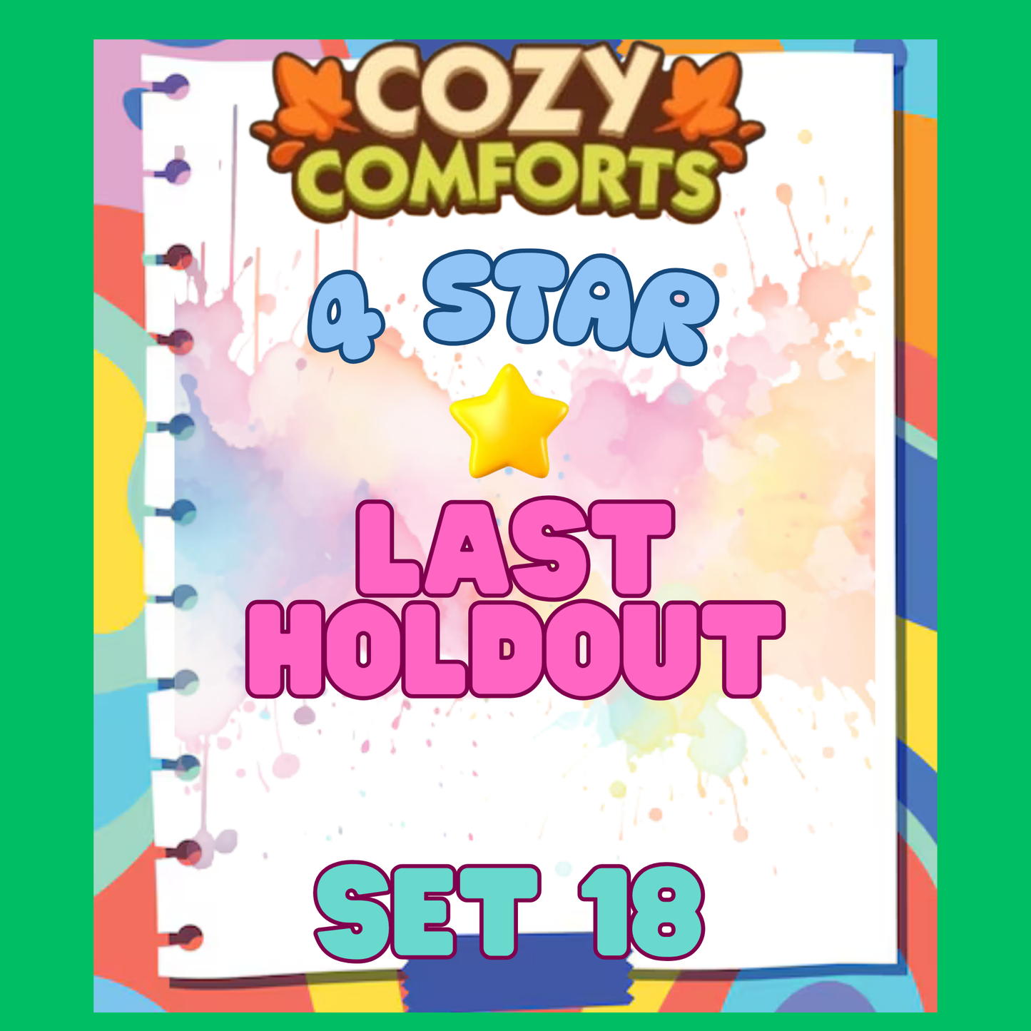 LAST HOLDOUT - 4🌟 Set 18 - Monopoly Go Sticker