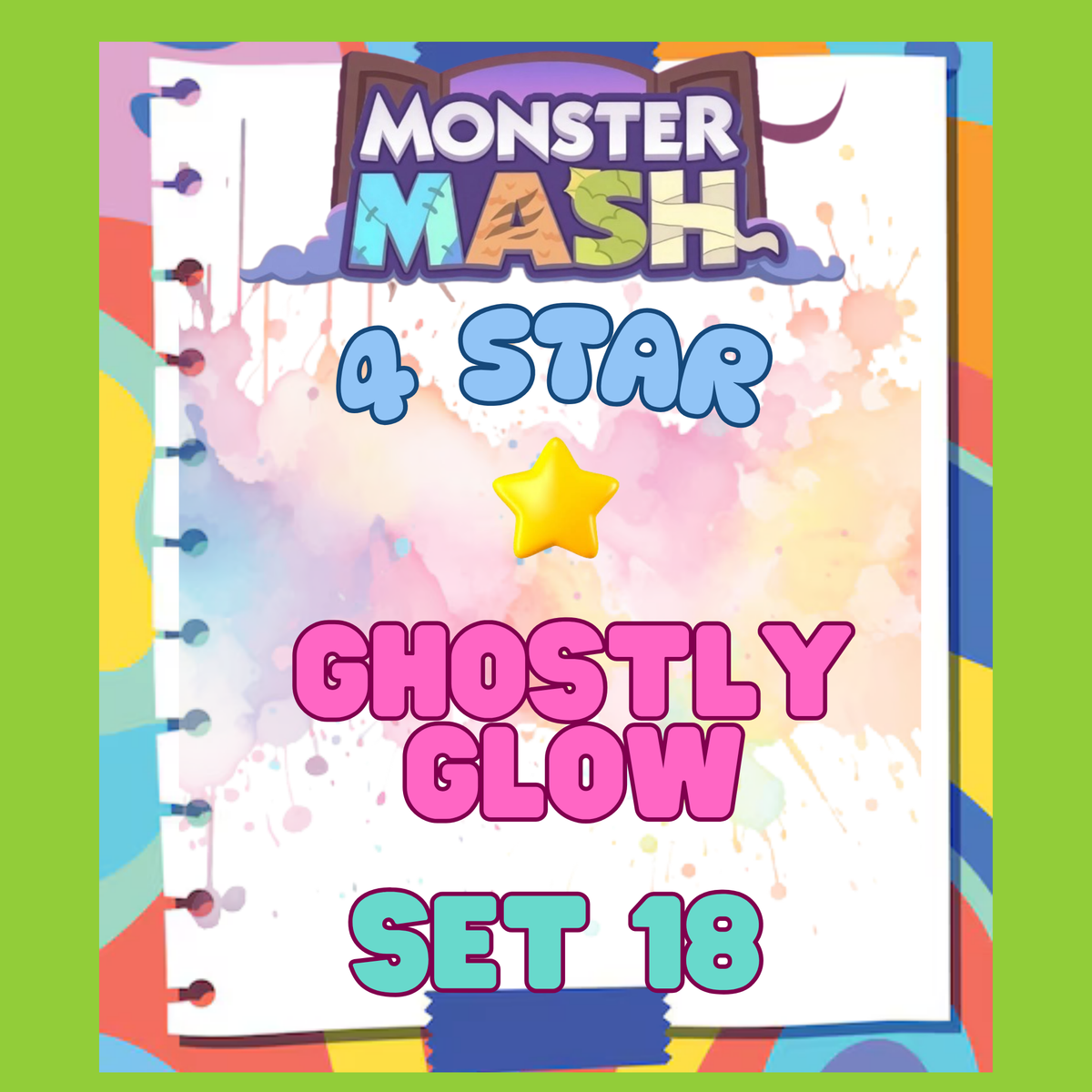 GHOSTLY GLOW - 4🌟 Set 18 - Monopoly Go Sticker