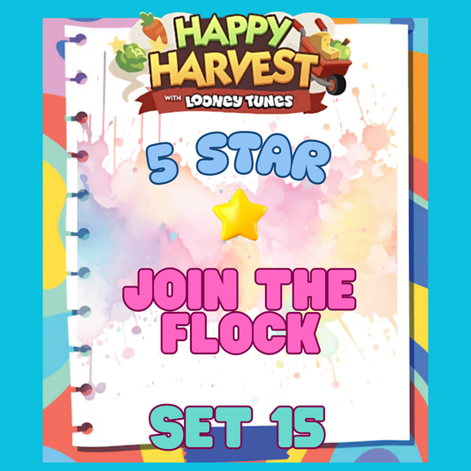 JOIN THE FLOCK - 5🌟 Set 15 - Monopoly Go Sticker