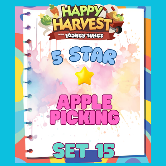 APPLE PICKING - 5🌟 Set 15 - Monopoly Go Sticker