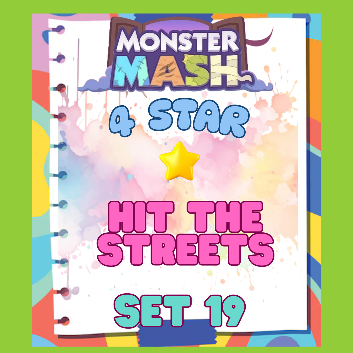 HIT THE STREETS - 4🌟 Set 19 - Monopoly Go Sticker