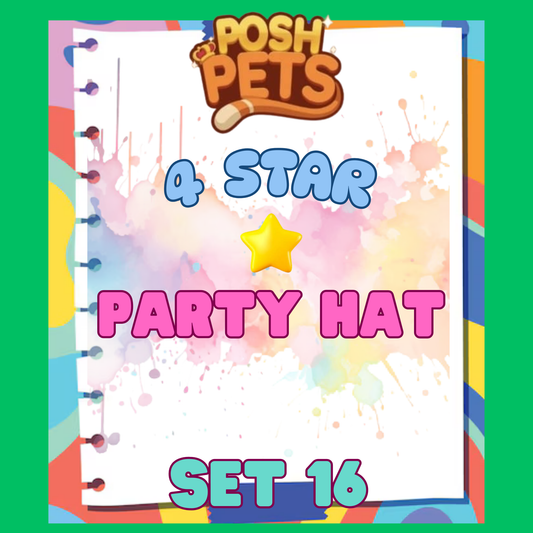 PARTY HAT - 4🌟 Set 16 - Monopoly Go Sticker