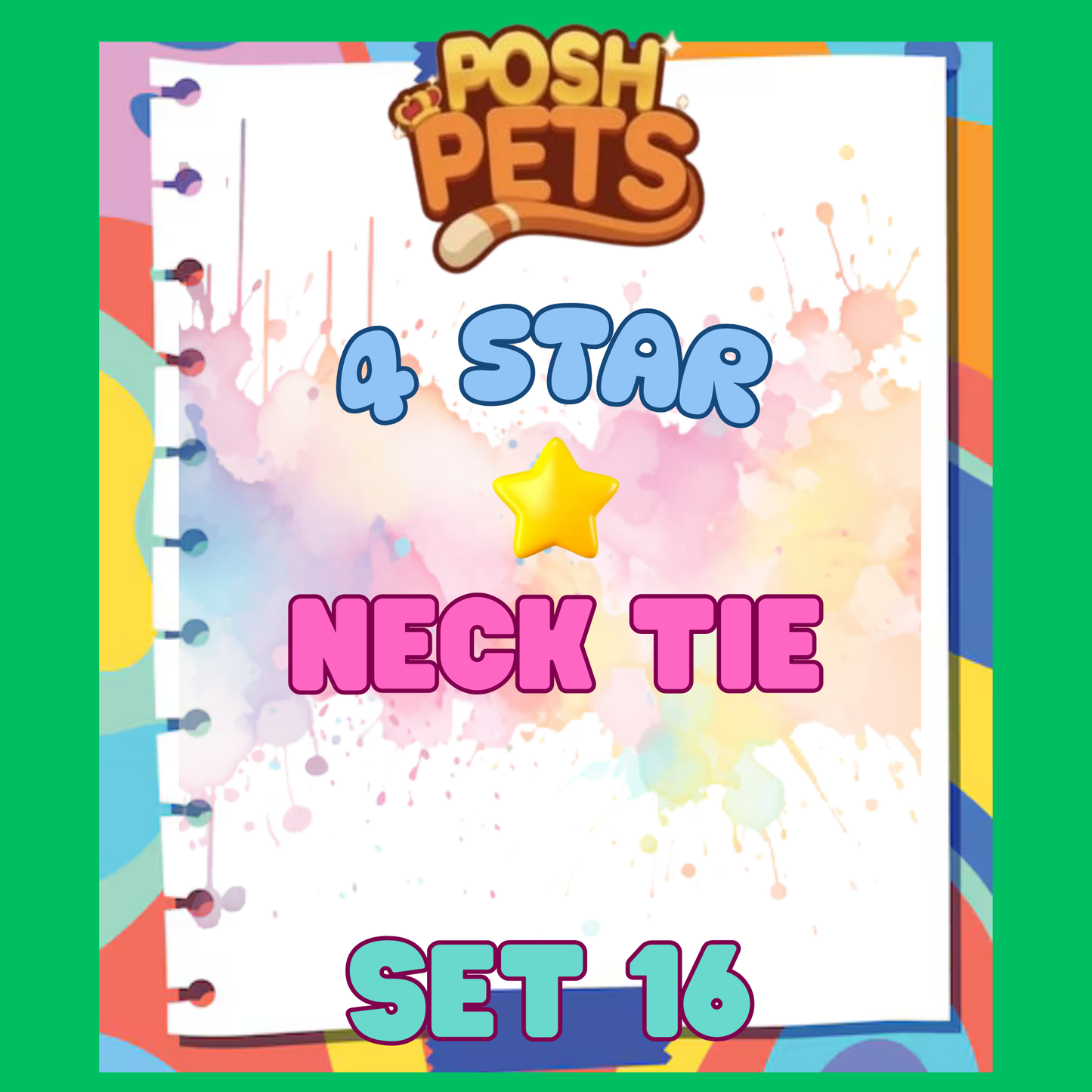 NECK TIE - 4🌟 Set 16 - Monopoly Go Sticker