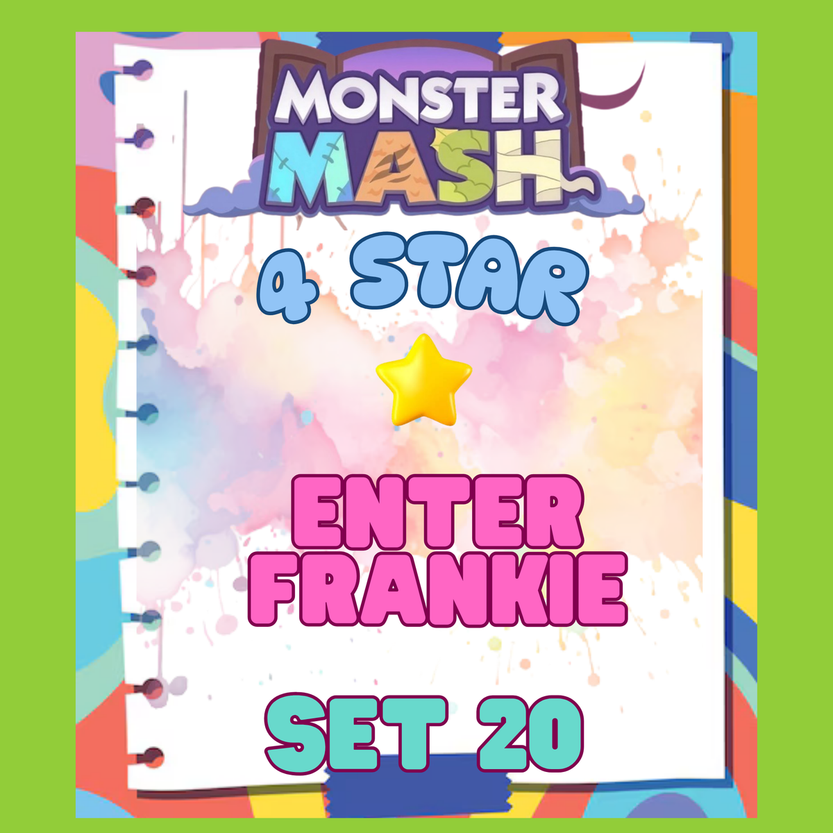 ENTER FRANKIE - 4🌟 Set 20 - Monopoly Go Sticker