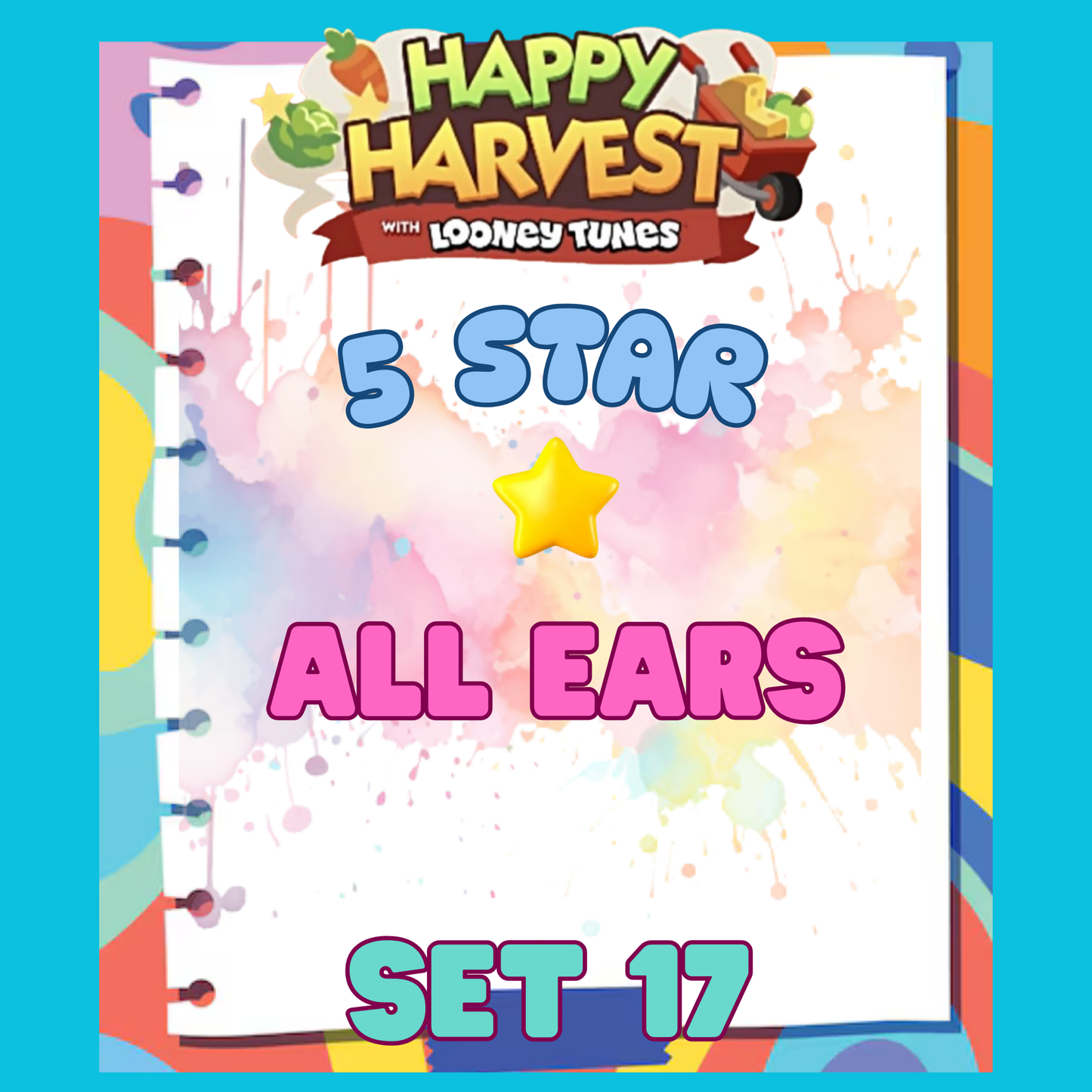 ALL EARS - 5🌟 Set 17 - Monopoly Go Sticker