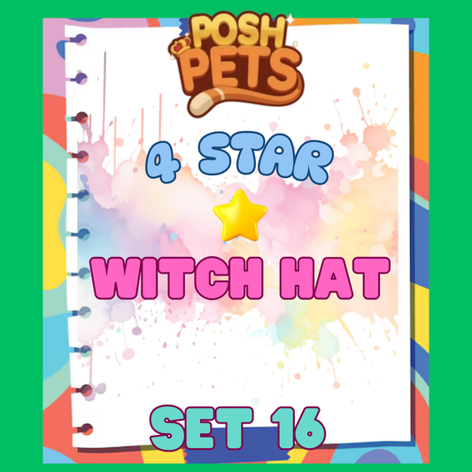 WITCH HAT - 4🌟 Set 16 - Monopoly Go Sticker