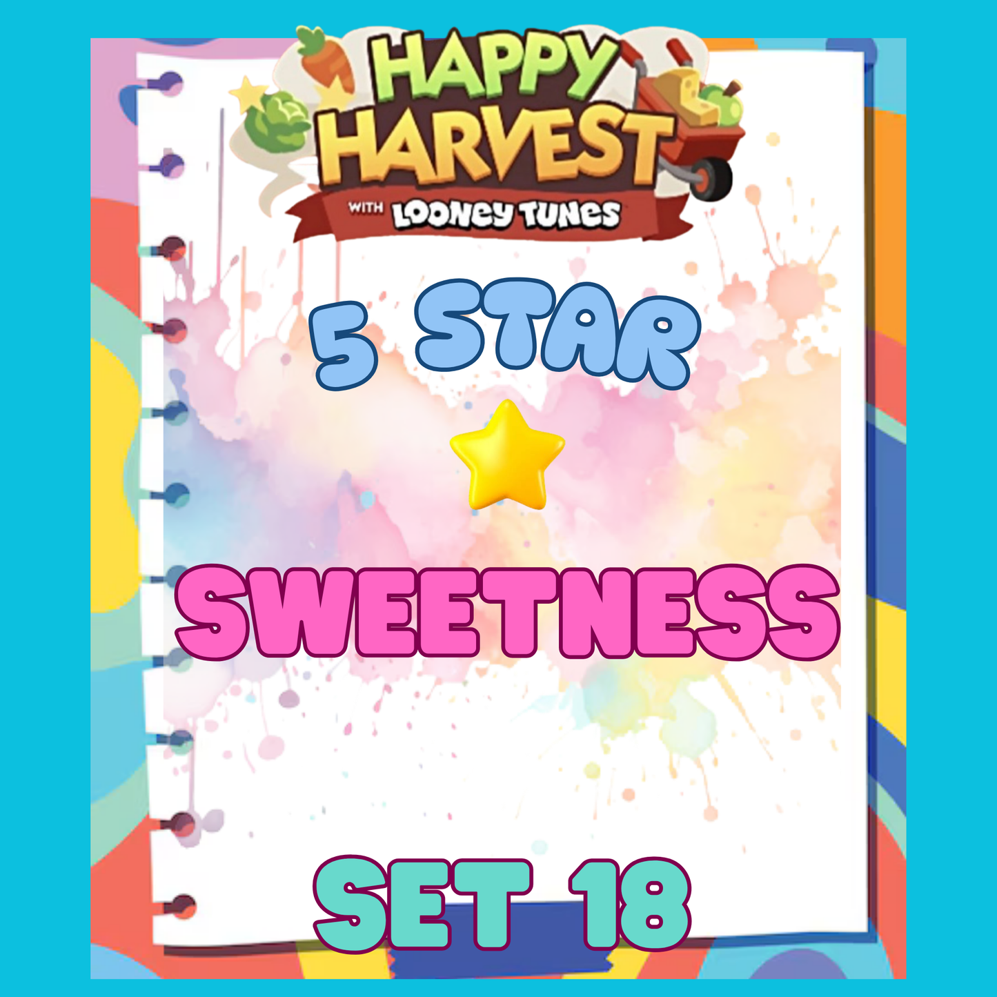 SWEETNESS - 5🌟 Set 18 - Monopoly Go Sticker