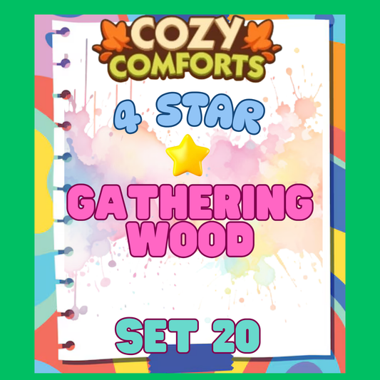 GATHERING WOOD - 4🌟 Set 20 - Monopoly Go Sticker