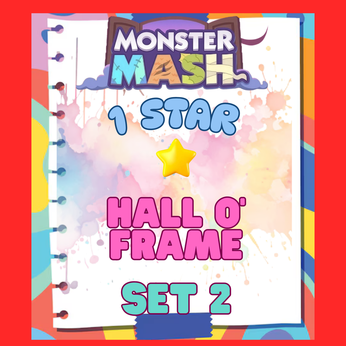 HALL O' FRAME - 1🌟 Set 2 - Monopoly Go Sticker