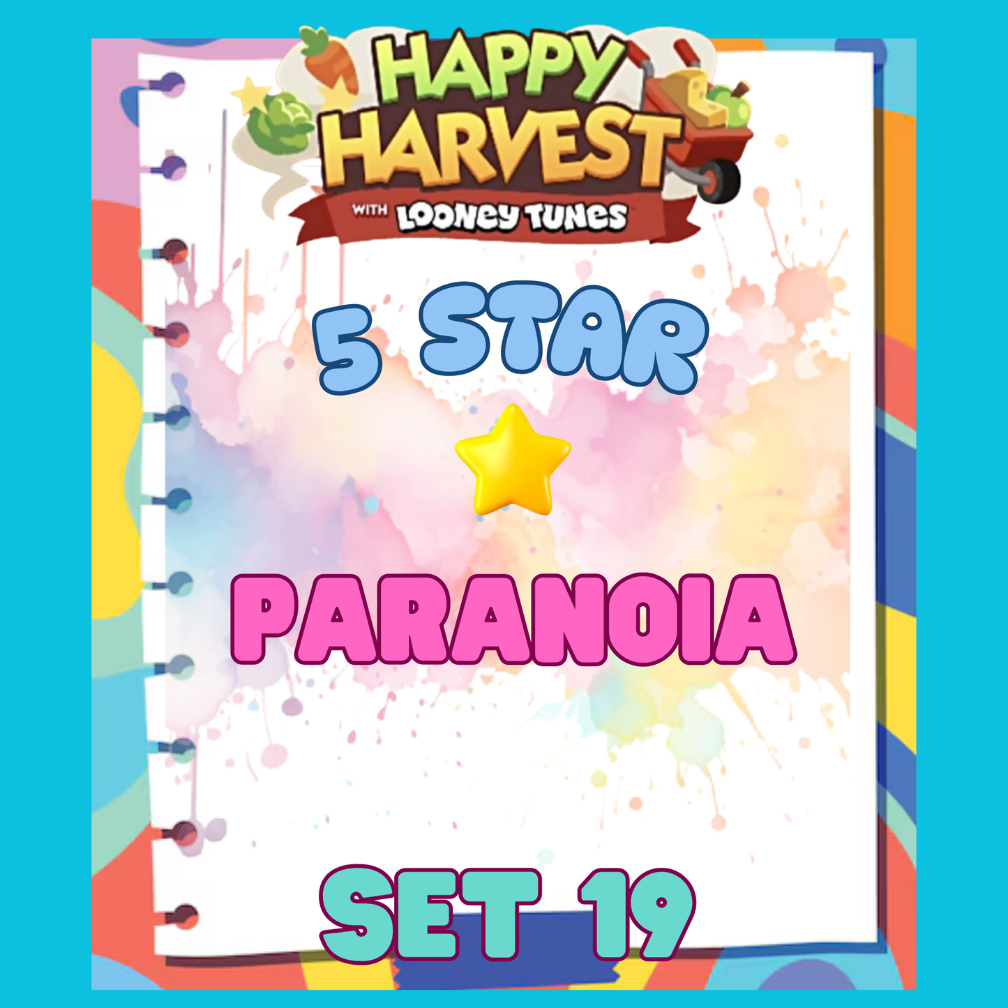 PARANOIA - 5🌟 Set 19 - Monopoly Go Sticker