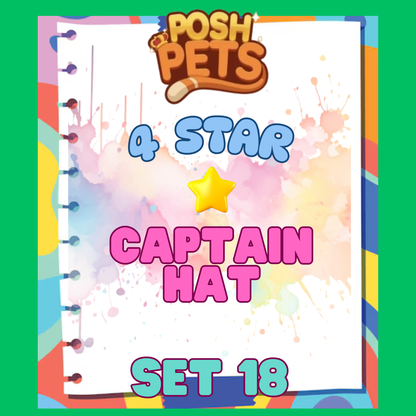 CAPTAIN HAT - 4🌟 Set 18 - Monopoly Go Sticker