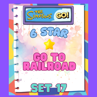 GO TO RAILROAD - 6🌟 Set 17 - Monopoly Go Sticker