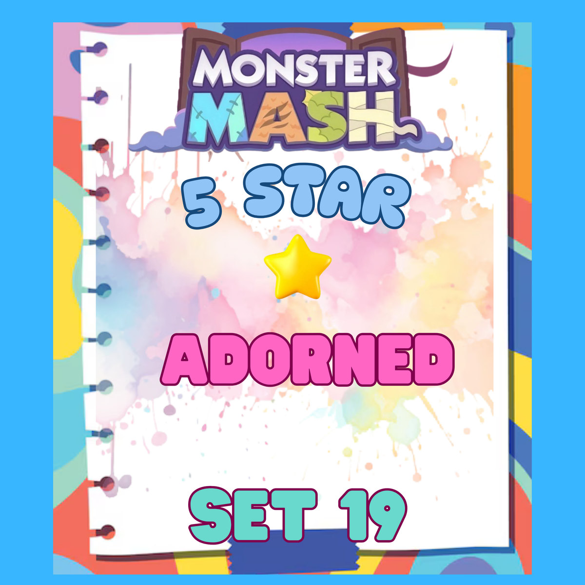 ADORNED - 5🌟 Set 19 - Monopoly Go Sticker