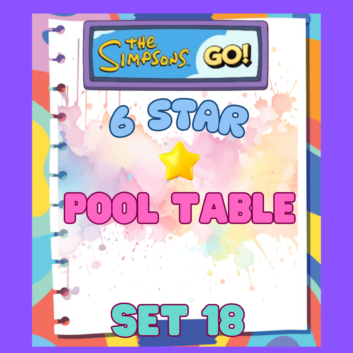 POOL TABLE - 6🌟 Set 18 - Monopoly Go Sticker