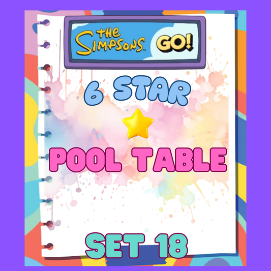 POOL TABLE - 6🌟 Set 18 - Monopoly Go Sticker