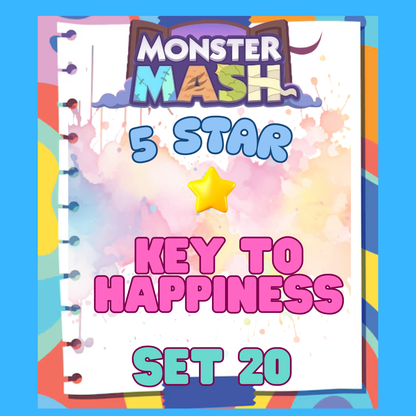 KEY TO HAPPINESS - 5🌟 Set 20 - Monopoly Go Sticker