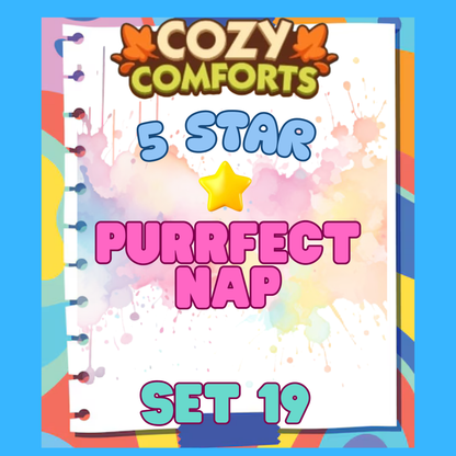 PURRFECT NAP - 5🌟 Set 19 - Monopoly Go Sticker