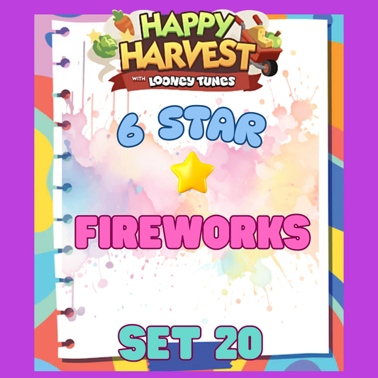 FIREWORKS - 6🌟 Set 20 - Monopoly Go Sticker